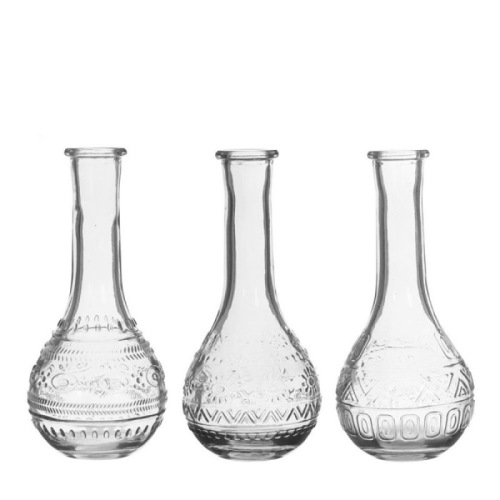 Gekleurde glazen fles paris clear Ø7,5 h.15,8 cm